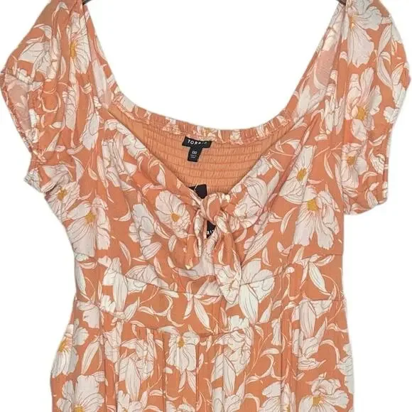 NWT Torrid Maxi Gauze Off Shoulder Tie Front Dress Size M/L Charlotte Floral - Picture 5 of 10